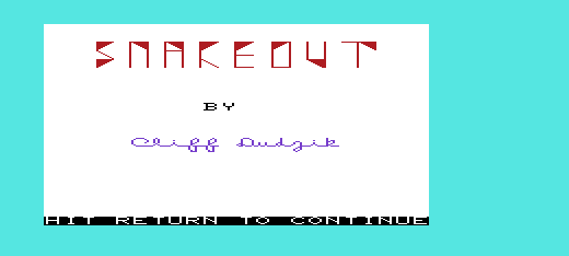 Game cover: Snakeout