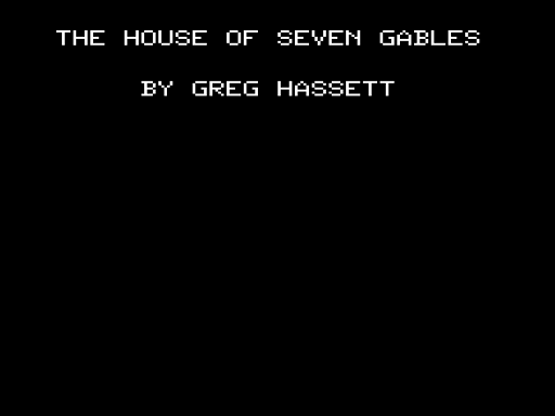 Game cover: The House of the Seven Gables