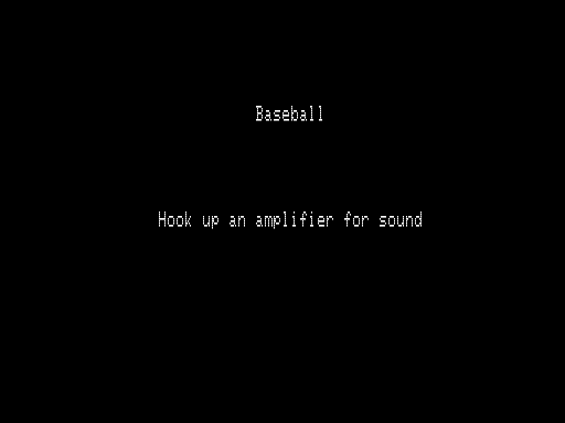 Game cover: Baseball