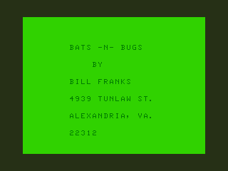 Game cover: Bats -n- Bugs