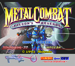Game cover: Metal Combat: Falcon's Revenge