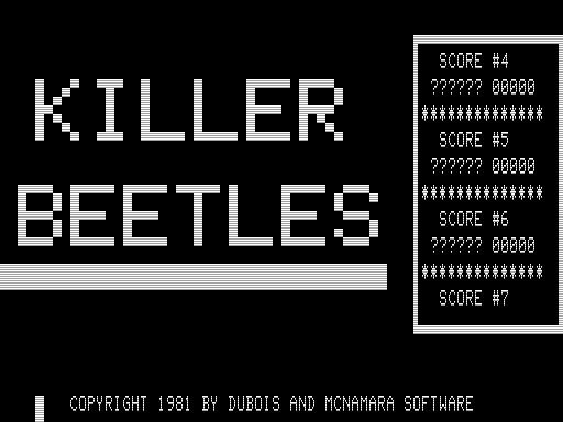 Game cover: Killer Beetles
