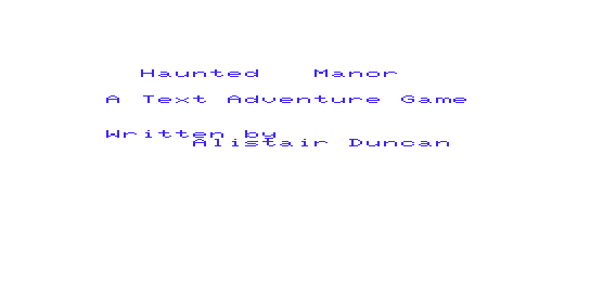 Game cover: Haunted Manor