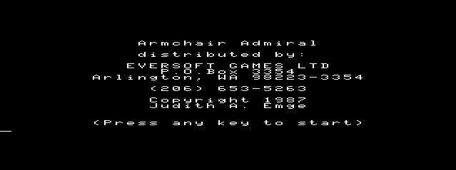Game cover: Armchair Admiral