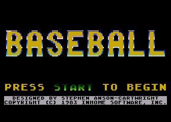 Game cover: Baseball