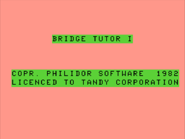 Game cover: Bridge Tutor 1