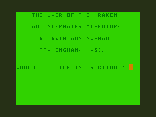 Game cover: The Lair of the Kraken