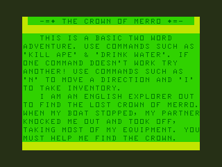 Game cover: The Crown of Merro