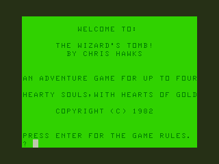 Game cover: The Wizard's Tomb!
