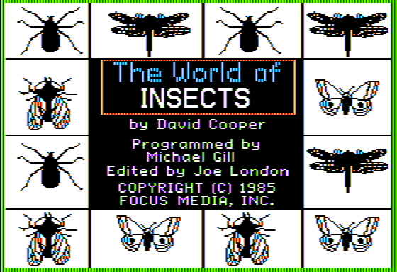 Game cover: The World of Insects