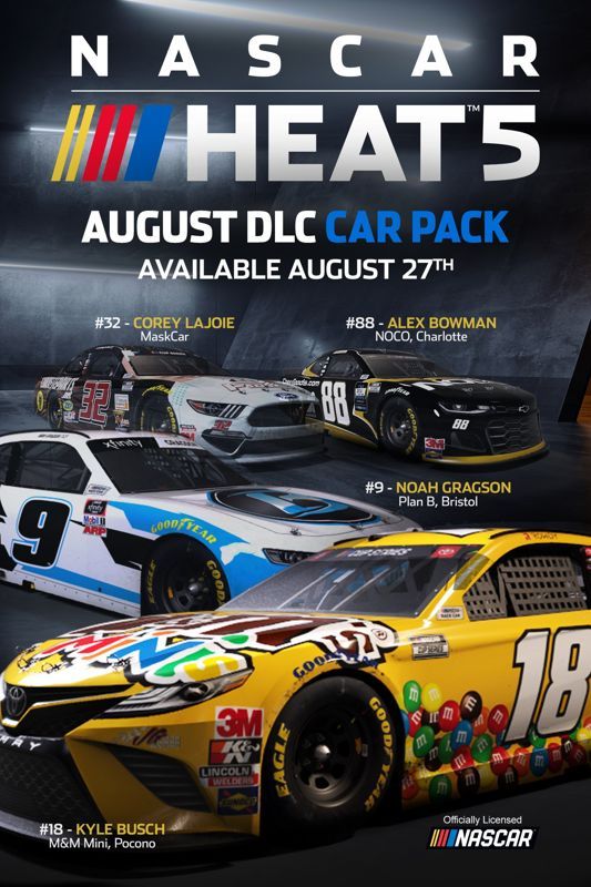 Game cover: NASCAR Heat 5: August DLC Car Pack