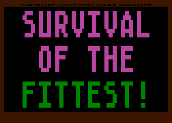 Game cover: Survival of the Fittest!