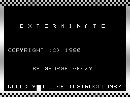 Game cover: Exterminate