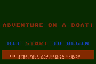 Game cover: Adventure on a Boat!