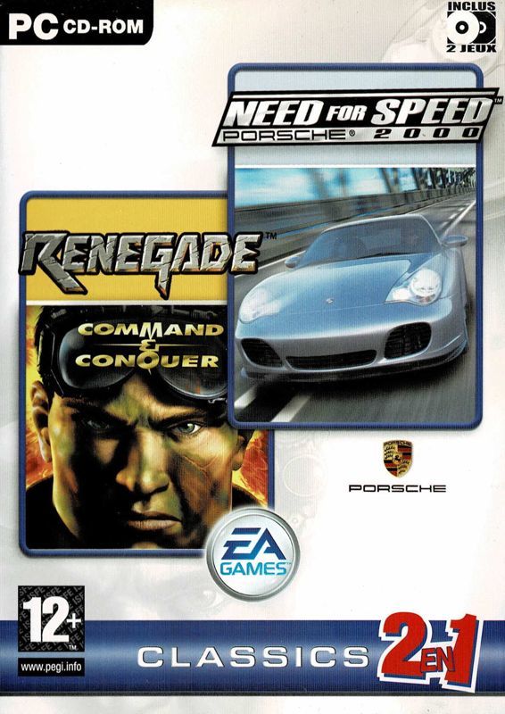 Game cover: Need for Speed: Porsche 2000 / Command & Conquer: Renegade