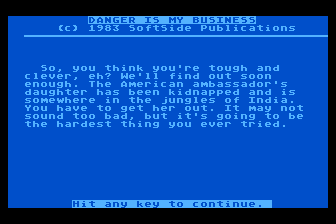 Game cover: Danger Is My Business