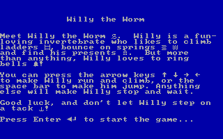 Game cover: Willy the Worm