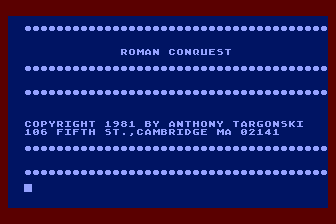 Game cover: Roman Conquest