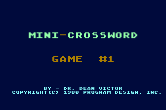 Game cover: Mini-Crossword