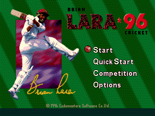 Game cover: Brian Lara Cricket '96