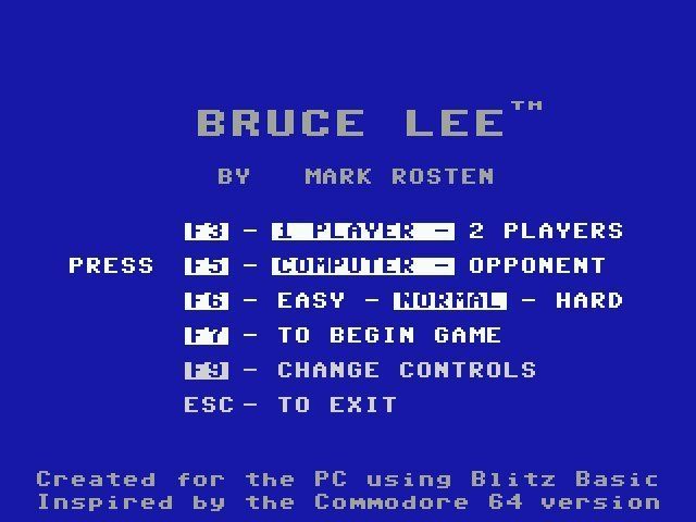 Game cover: Bruce Lee