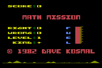 Game cover: Math Mission
