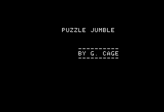 Game cover: Puzzle Jumble