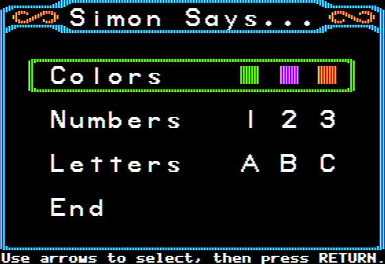 Game cover: Simon Says...