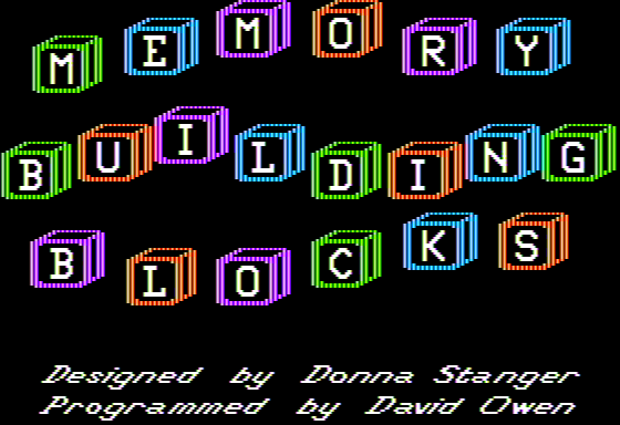 Game cover: Memory Building Blocks
