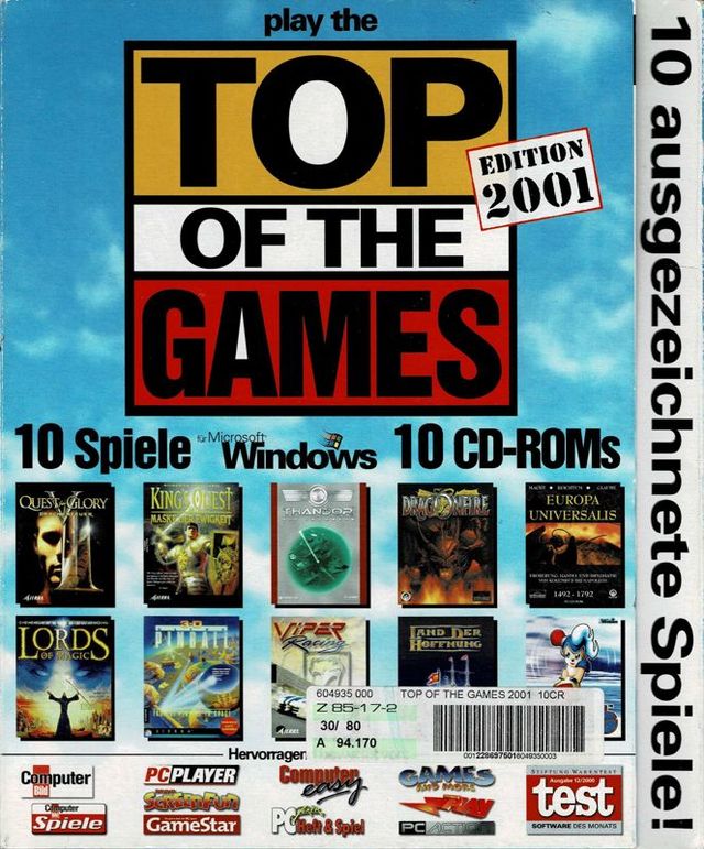 Game cover: Play the Top of Games: Edition 2001