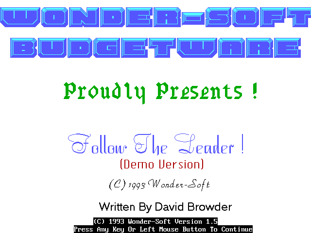 Game cover: Follow The Leader!