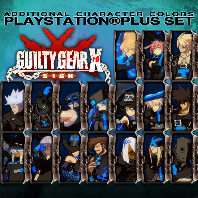Game cover: Guilty Gear Xrd: -Sign- - Character Colors: PlayStation Plus Set
