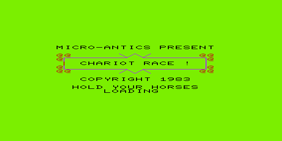 Game cover: Chariot Race