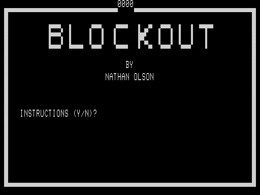 Game cover: Blockout