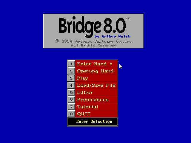 Game cover: Bridge 8.0