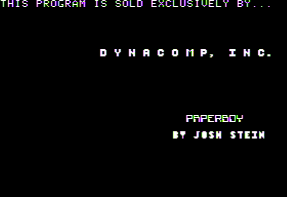 Game cover: Paperboy