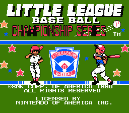 Game cover: Little League Baseball Championship Series
