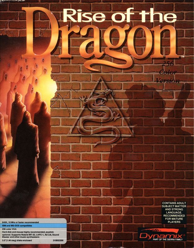 Game cover: Rise of the Dragon