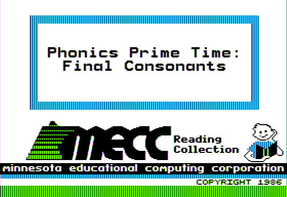 Game cover: Phonics Prime Time: Final Consonants