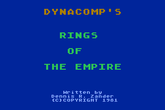Game cover: The Rings of the Empire