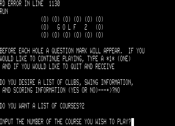 Game cover: Golf 2