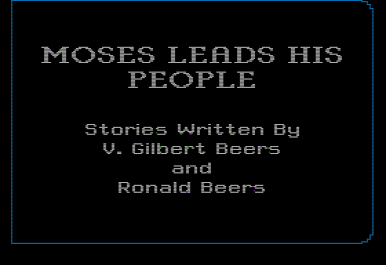 Game cover: Moses and the Wilderness Wanderings