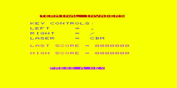 Game cover: Terminal Invaders