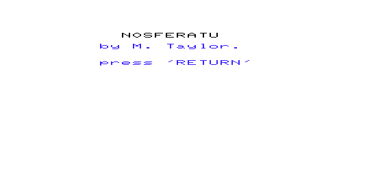 Game cover: Nosferatu