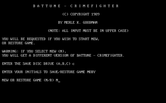 Game cover: Battune: Crimefighter