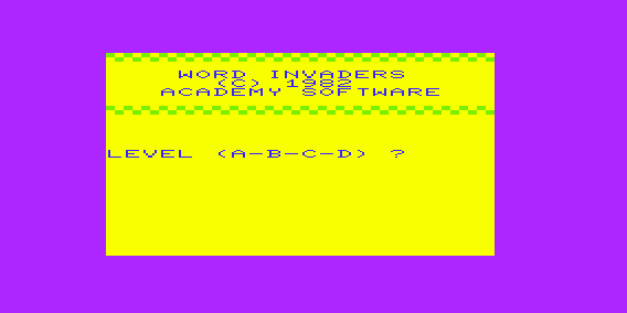 Game cover: Word Invaders