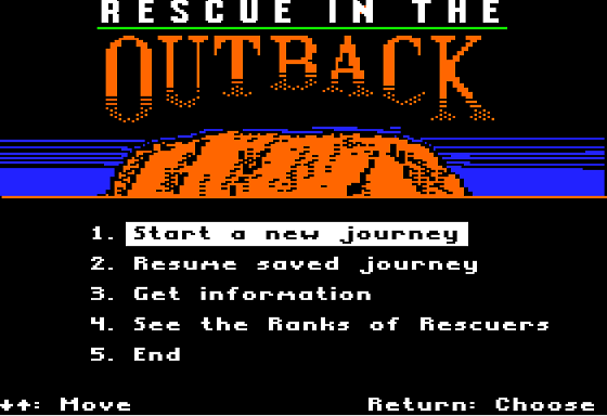 Game cover: Rescue in the Outback