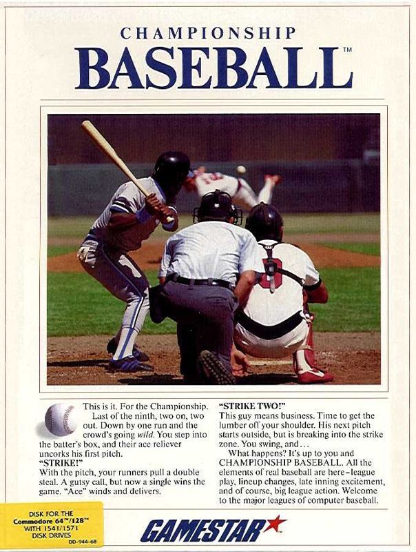Game cover: Championship Baseball