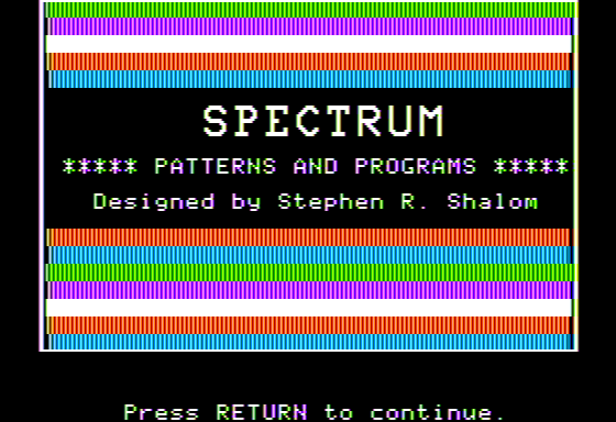 Game cover: Spectrum