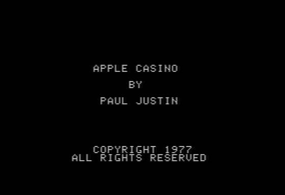 Game cover: Apple Casino